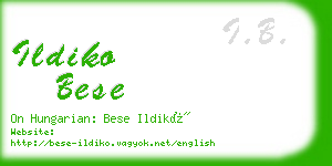 ildiko bese business card
